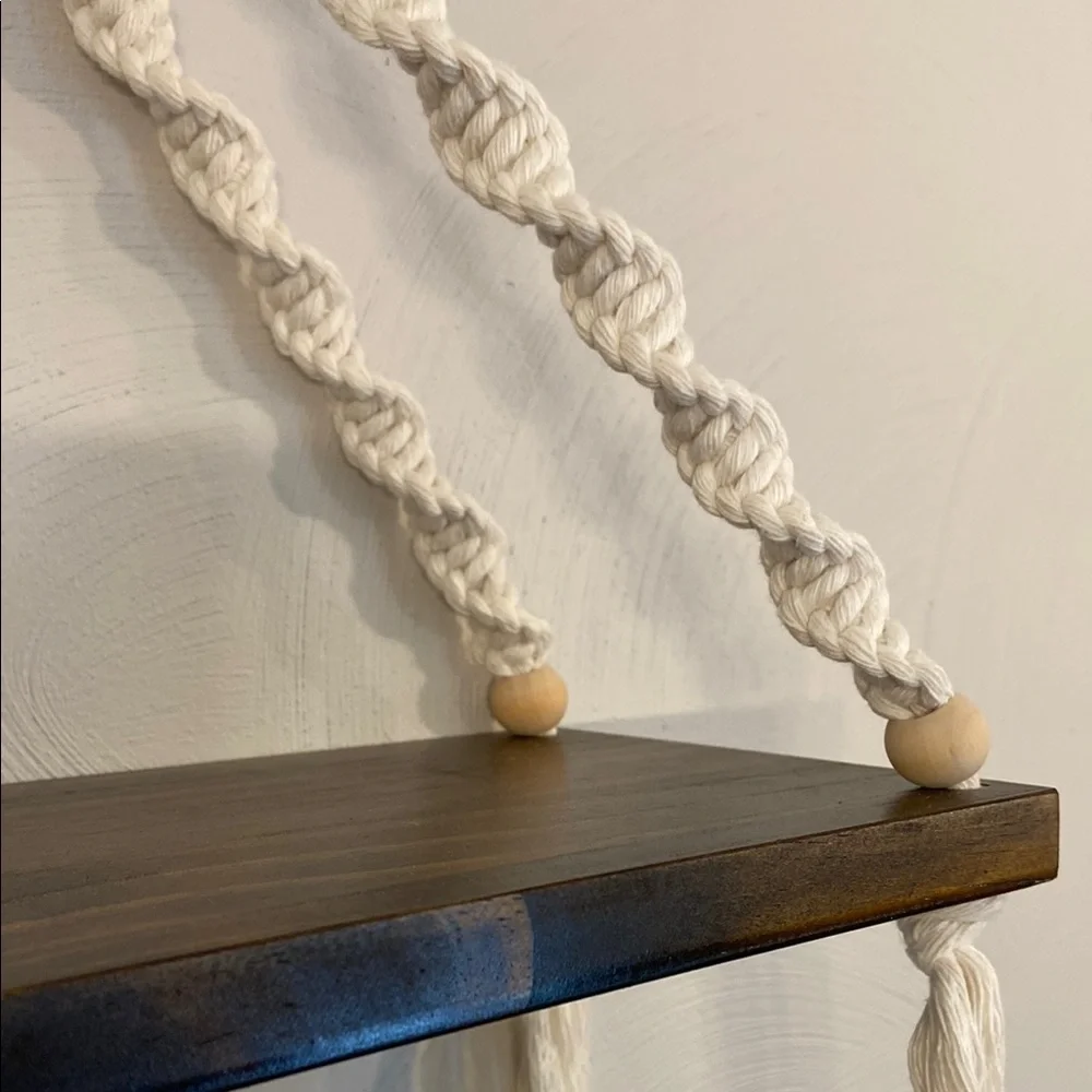 🪷Handmade Macrame Wall Shelf